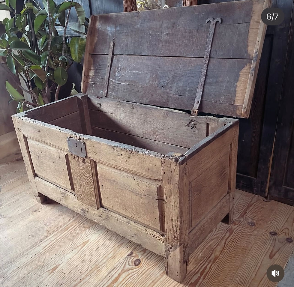 Miniature : Coffre en chêne fin 18 ème
