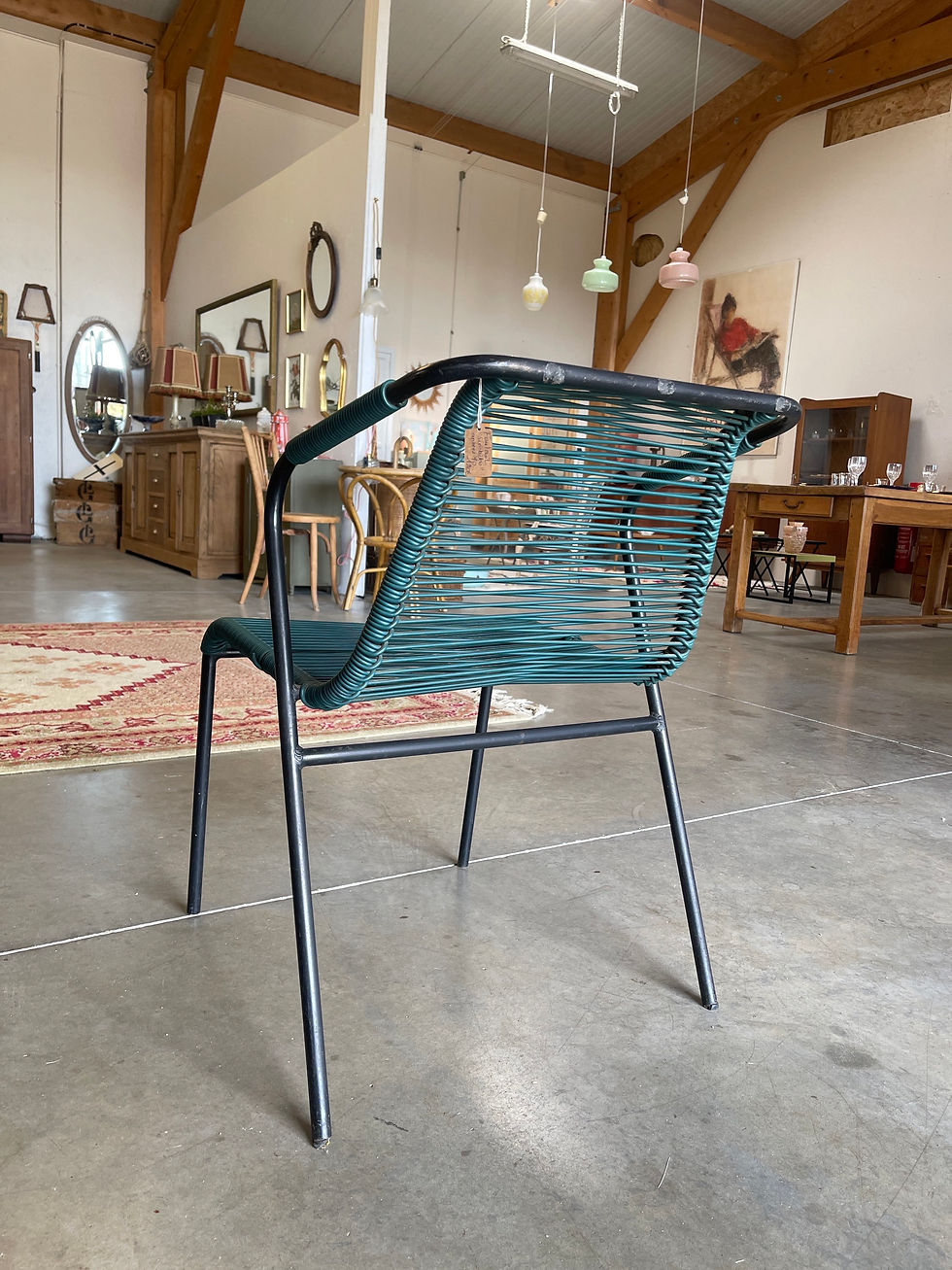 Miniature : Fauteuil scoubidou années 60 