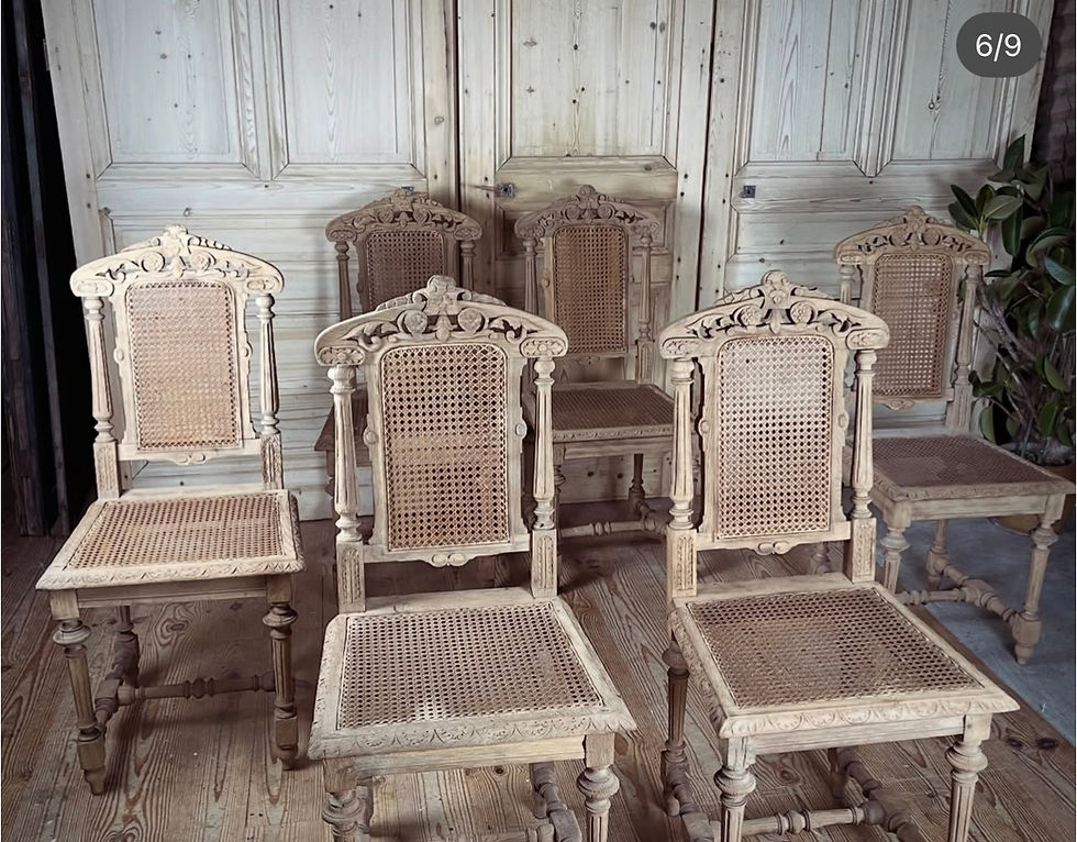 Miniature : Ensemble de 6 chaises cannées  fin 19 eme 