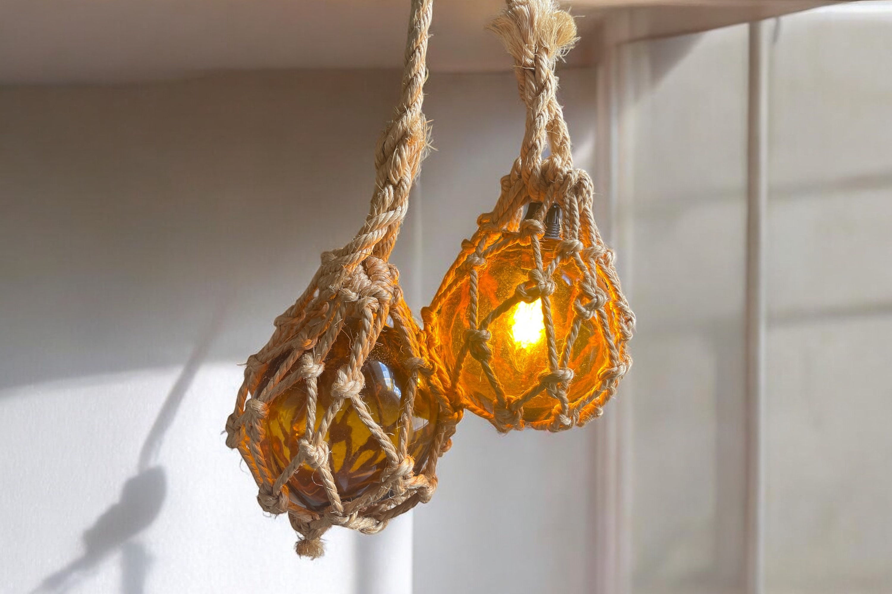 Lampe flotteur corde à suspendre ou poser 