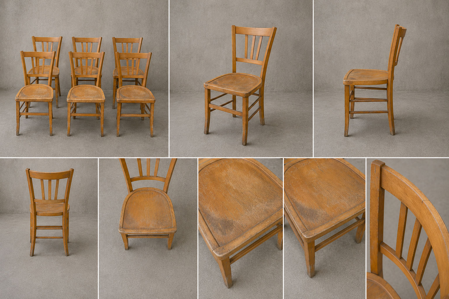 Ensemble de 6 chaises bistrot Luterma 