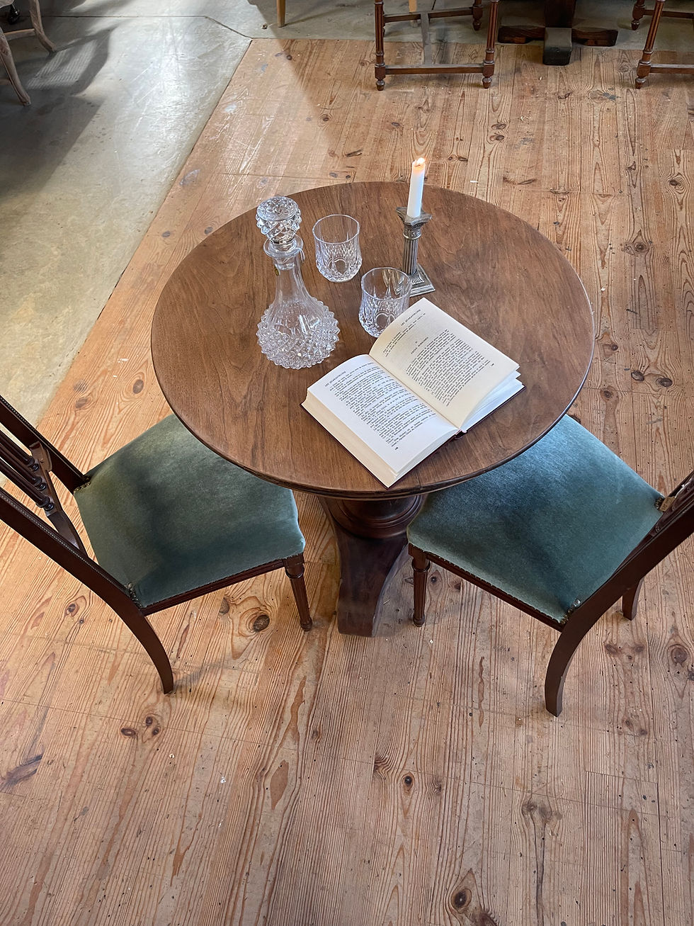 Miniature : Guéridon / table d’appoint en acajou 