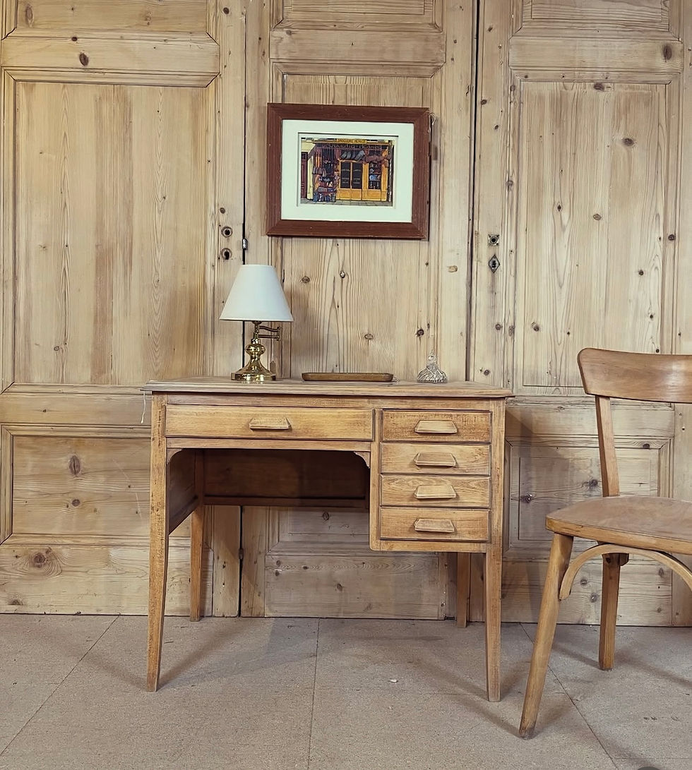 Miniature : Bureau enfant des années 40 et sa chaise bistrot 