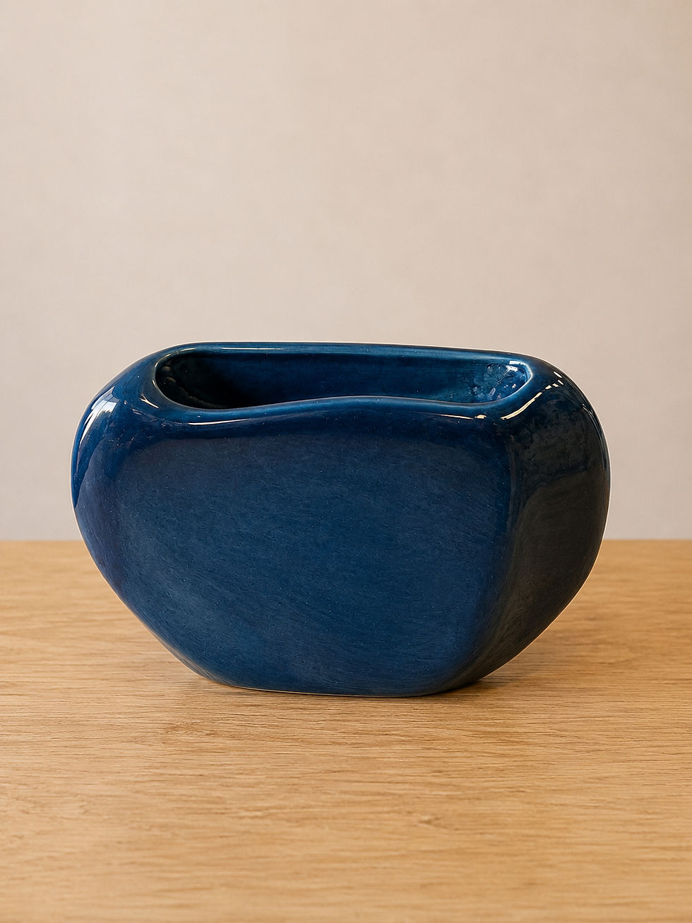Miniature : Vase lentille BLEU du Céramiste Max IDLAS 