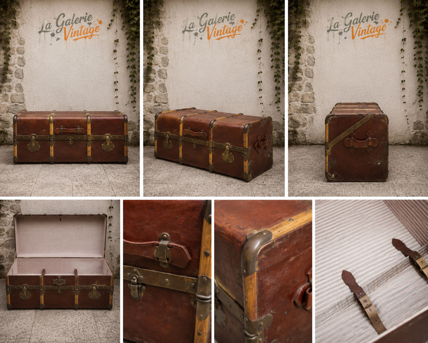 Ancienne malle de voyage vintage