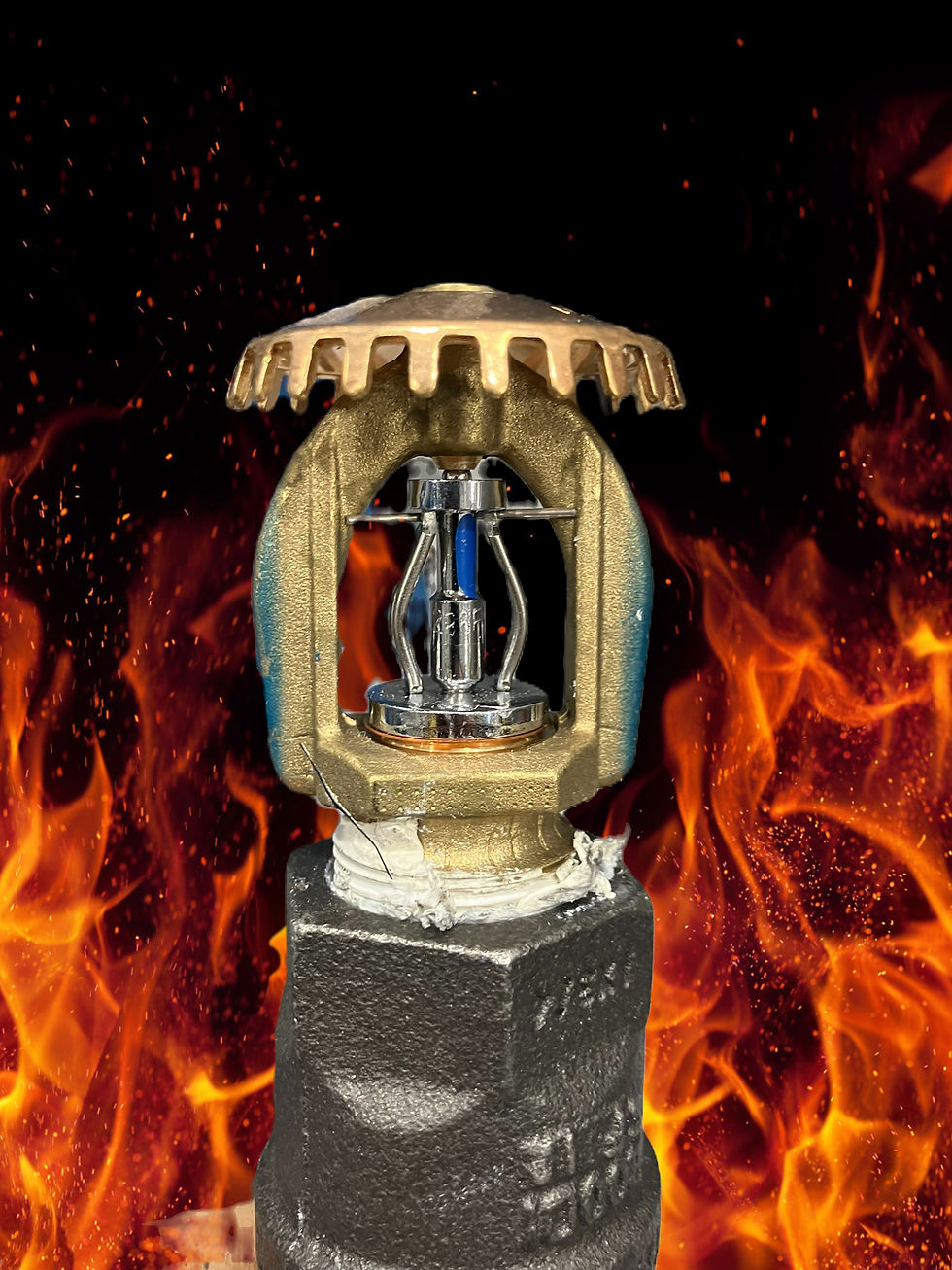 brass fusible link upright fire sprinkler head