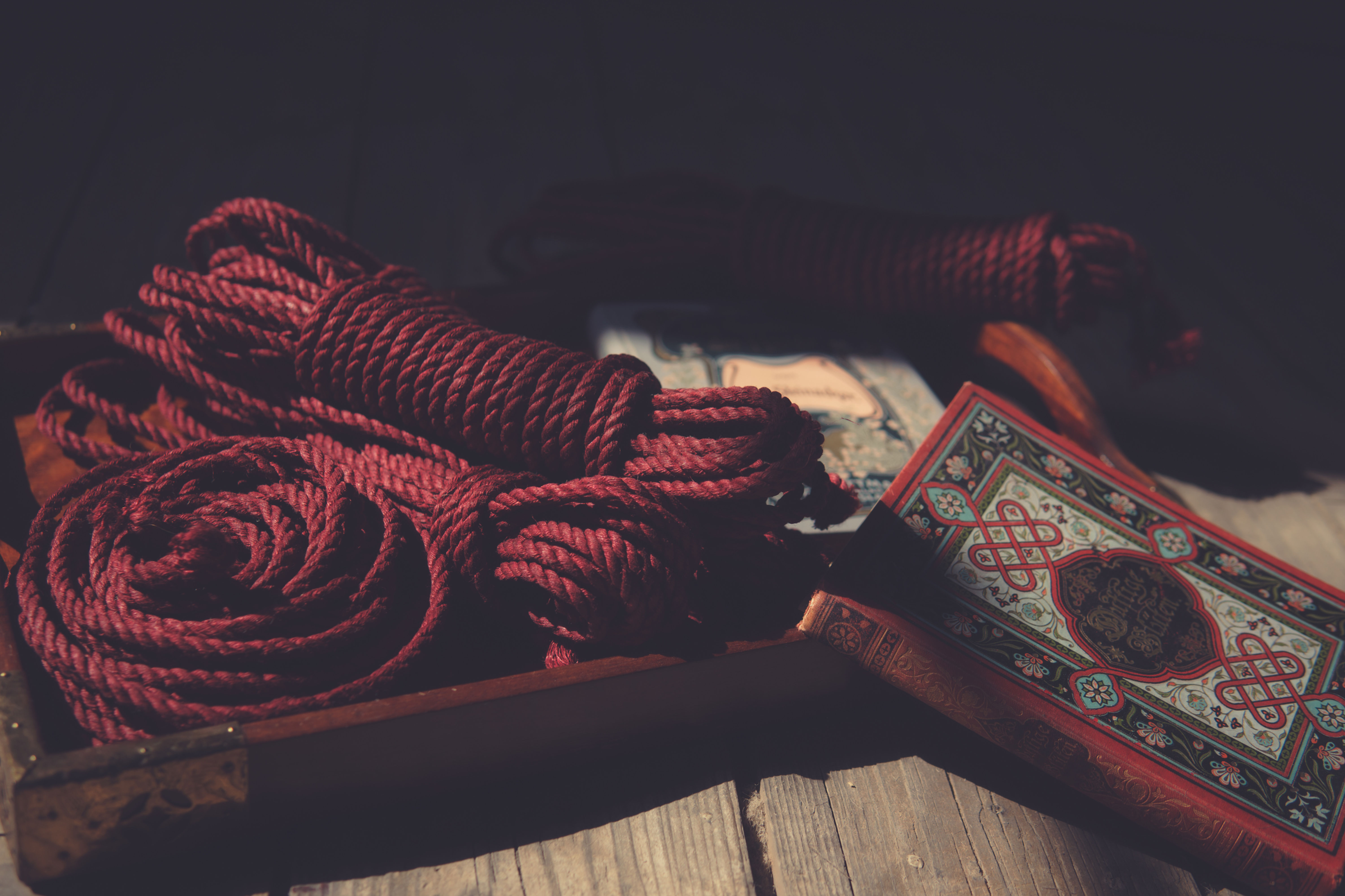 Shibari set "DARK RUBY No.5" | 5 x 8 meters