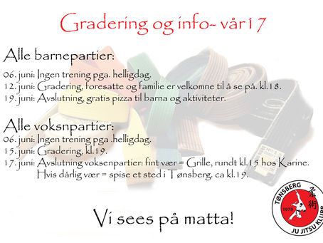Viktige datoer vår 17