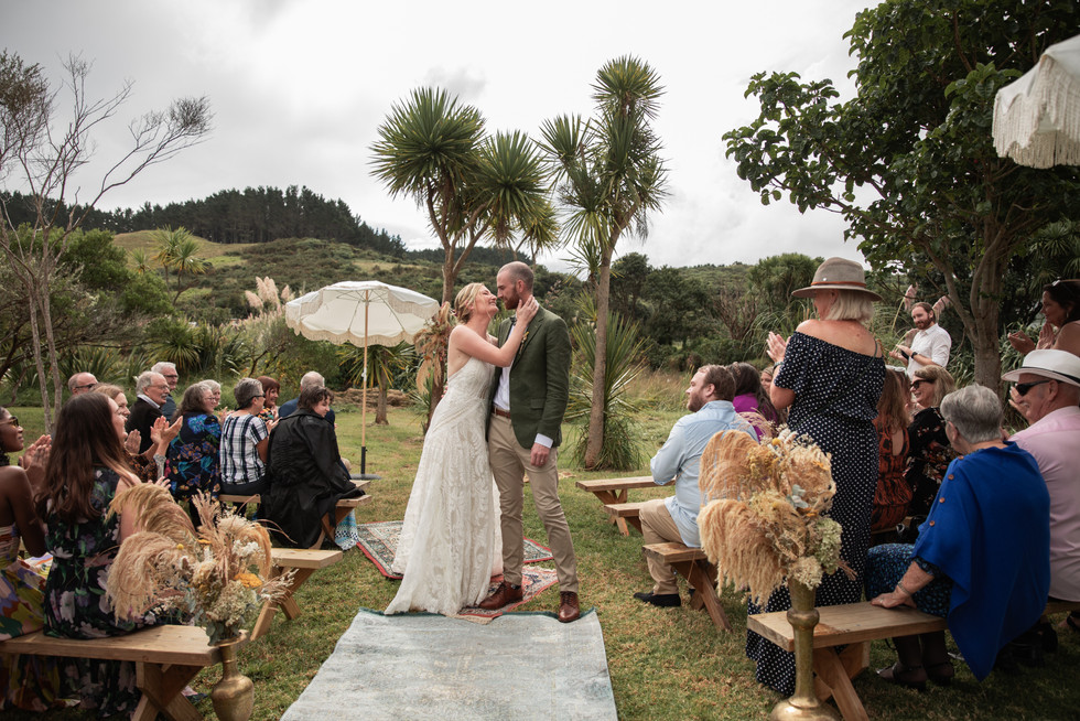 Bride and groom at the ceremony