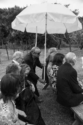 Rain at the wedding ceremony