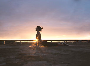 Sunset Yoga Pose