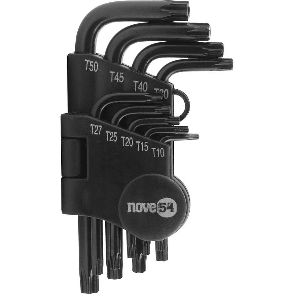 Miniatura: JOGO DE CHAVES HEXALOBULAR T10 A T50 COM 9 PEÇAS NOVE54