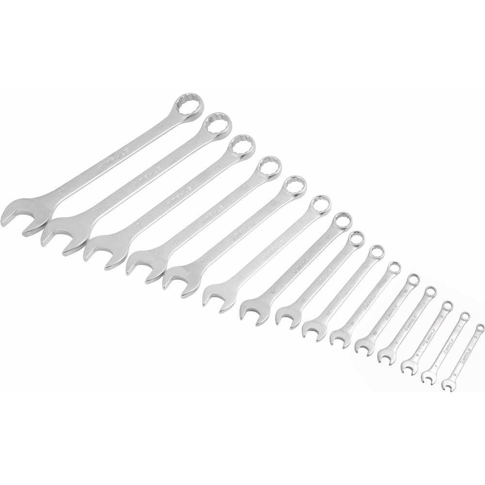 JOGO DE CHAVES COMBINADAS 6 MM A 32 MM AÇO CROMO VANÁDIO 15 PEÇAS MAYLE