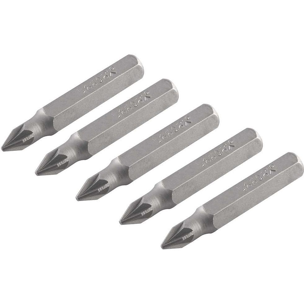 Miniatura: JOGO DE BITS PONTEIRA POZIDRIVE COM ENCAIXE 1/4" Nº 1 X 38 MM VONDER