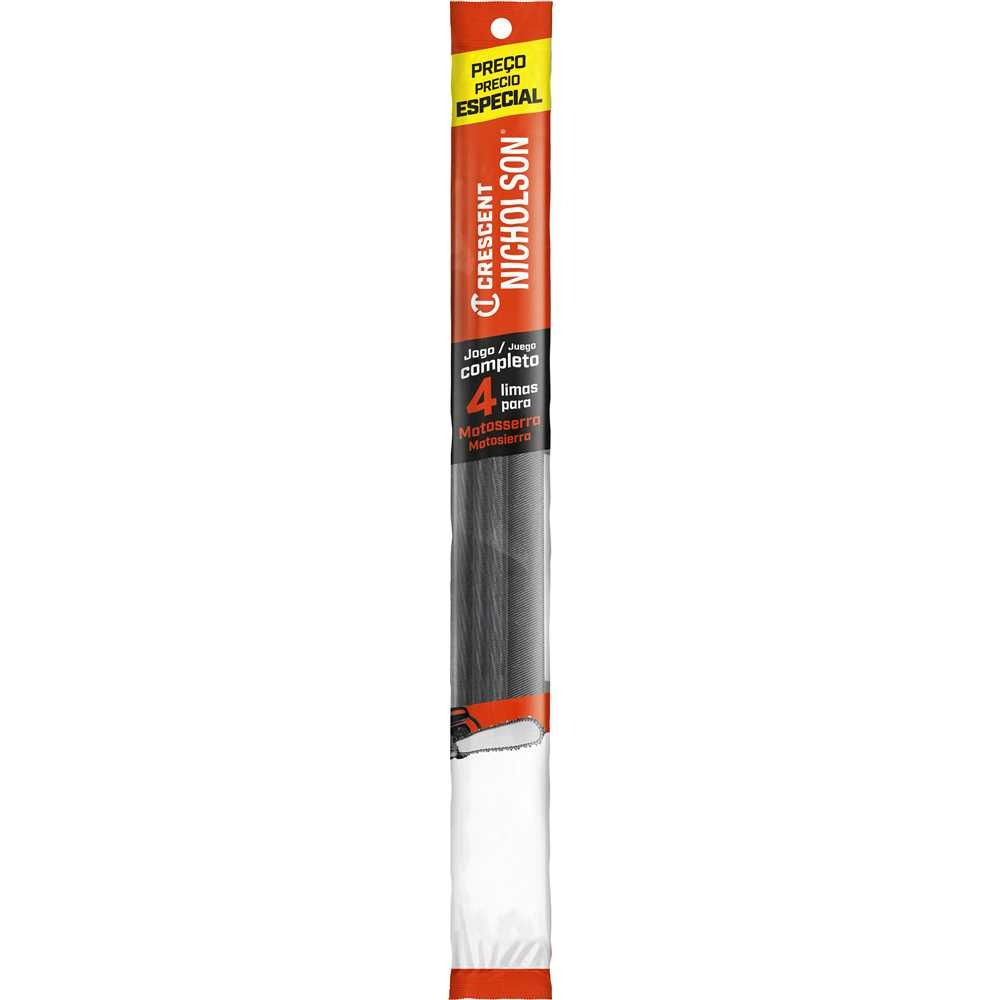 JOGO DE LIMAS MOTOSSERRA 5/32" X 8" E ENXADA DE 8" COM 4 PÇS PNC02228 NICHOLSON