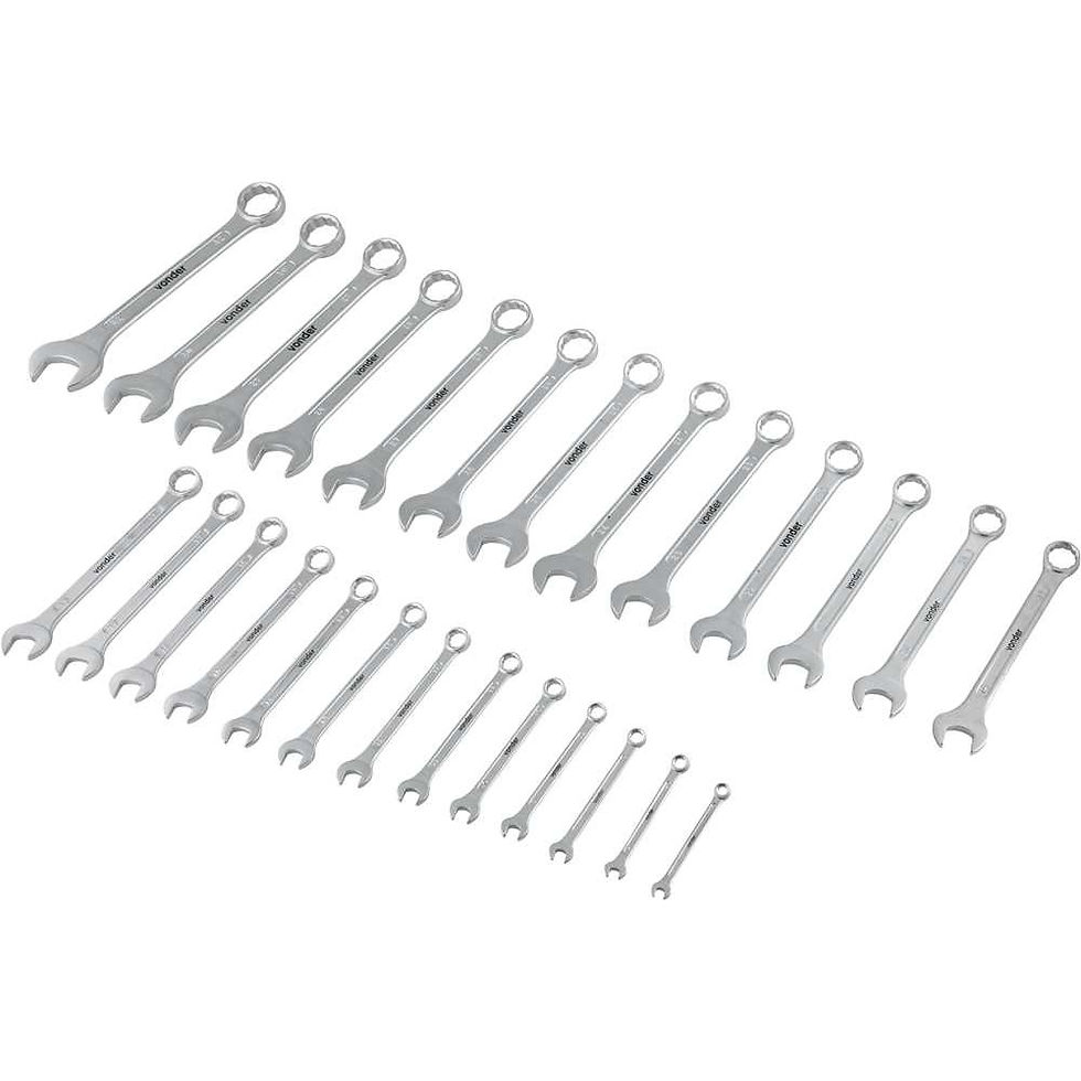 Miniatura: JOGO DE CHAVES COMBINADAS 6 MM A 32 MM 26 PEÇAS COM SUPORTE VONDER
