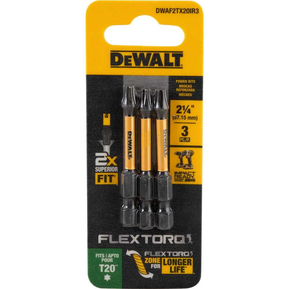 JOGO DE BITS PONTEIRAS HEXALOBULAR COM ENCAIXE DE 1/4" T20 X 56 MM FLEXTORQ 3.0