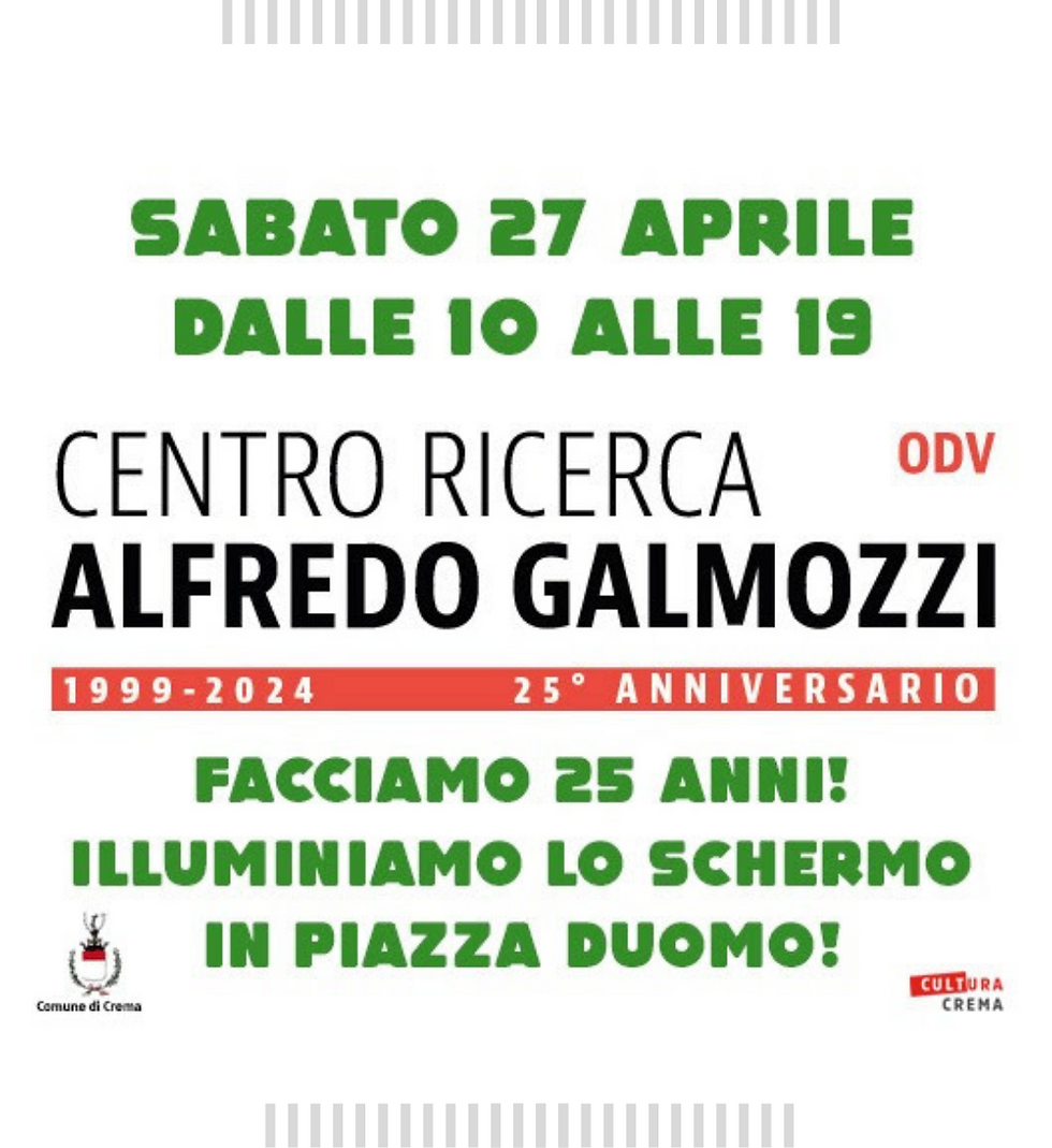 25° ANNIVERSARIO CENTRO RICERCA ALFREDO GALMOZZI