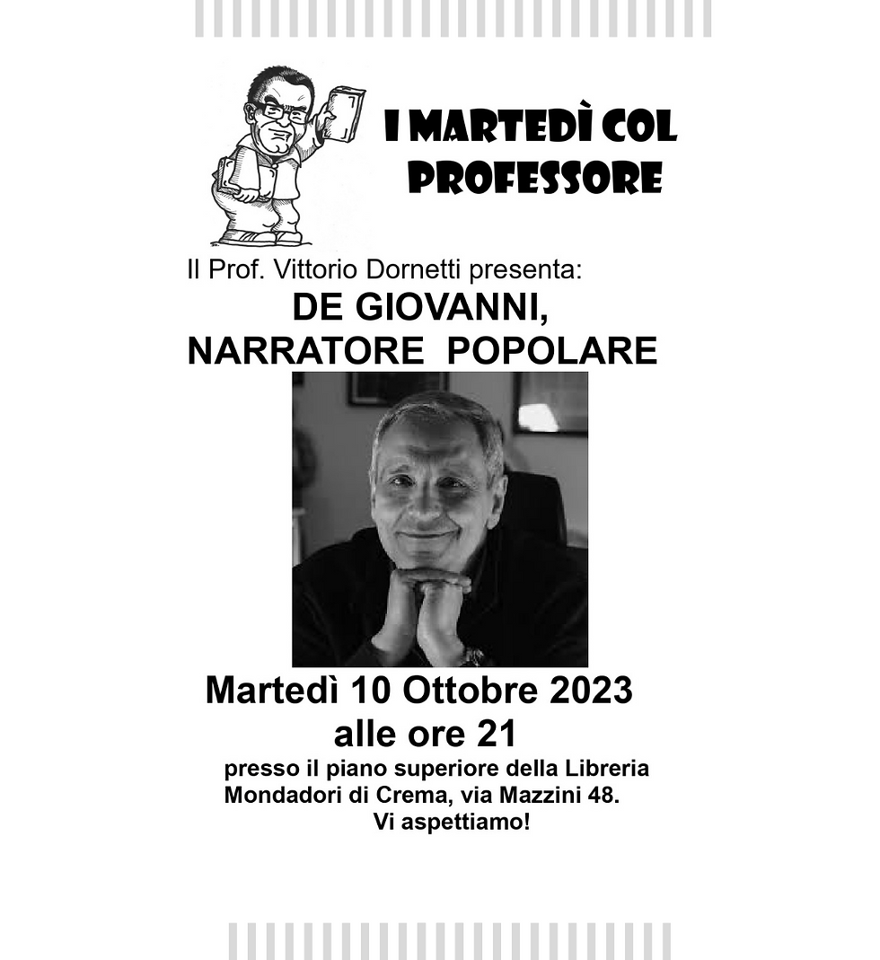 I MARTEDÌ COL PROFESSORE