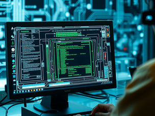 A neon green lock with clock hands overlays a circuit board background, suggesting digital security and time-sensitive access.