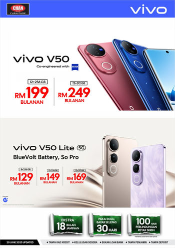 Vivo Malaysia – Telefon Gaya Moden dengan Ansuran Tanpa Kad Kredit