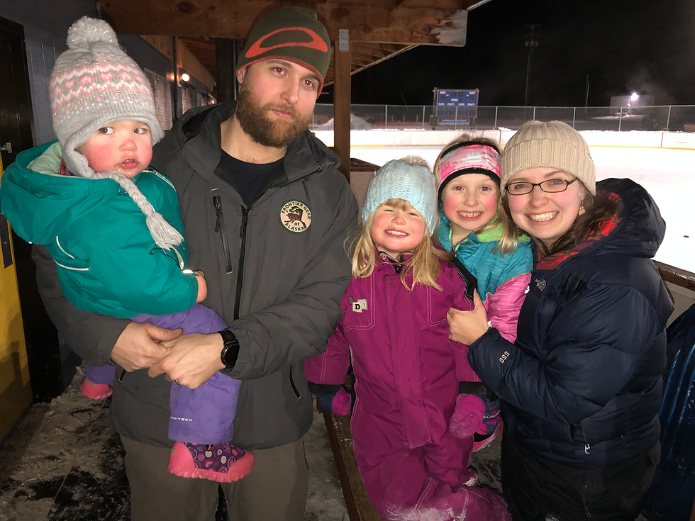 MacIver family at the Healy Ice Pit Kami MacIver Photography