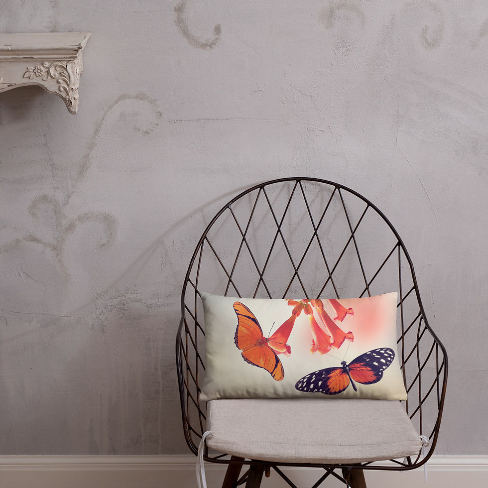 Thumbnail: Decorative Butterflies Tabebuia Pillow