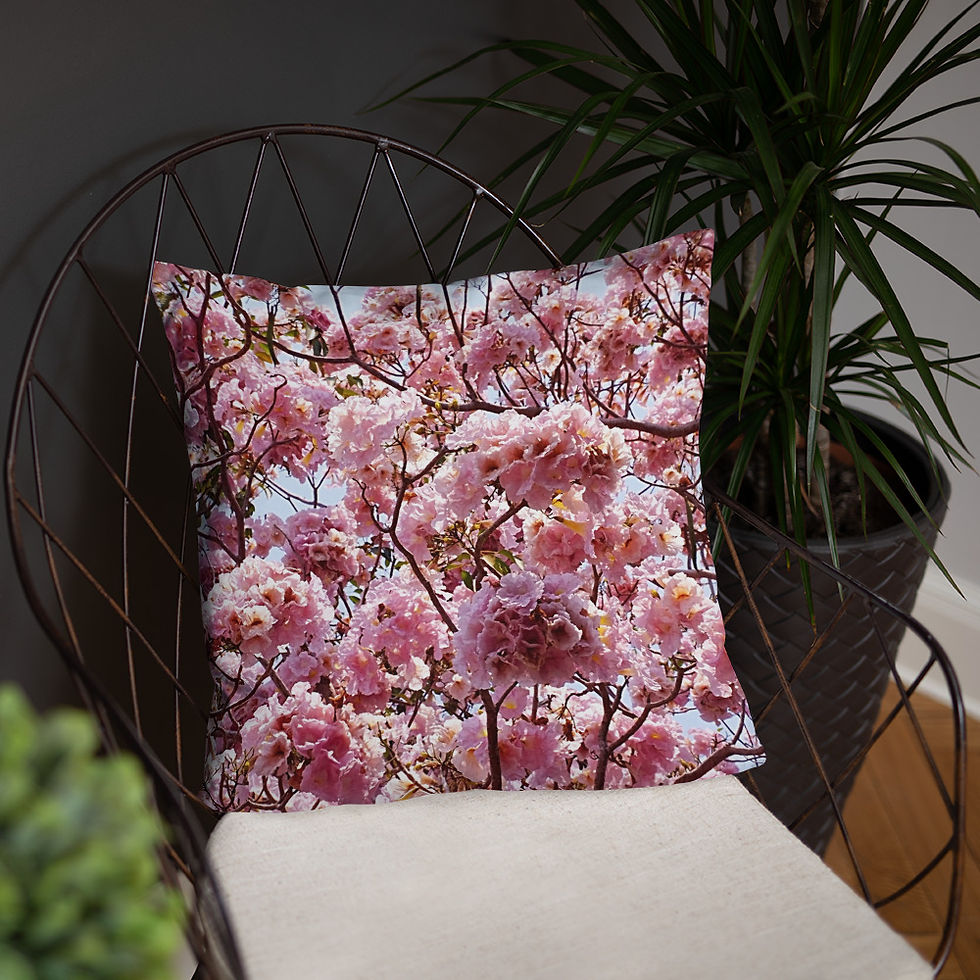 Thumbnail: Decorative Pink Tabebuia Pillow #2