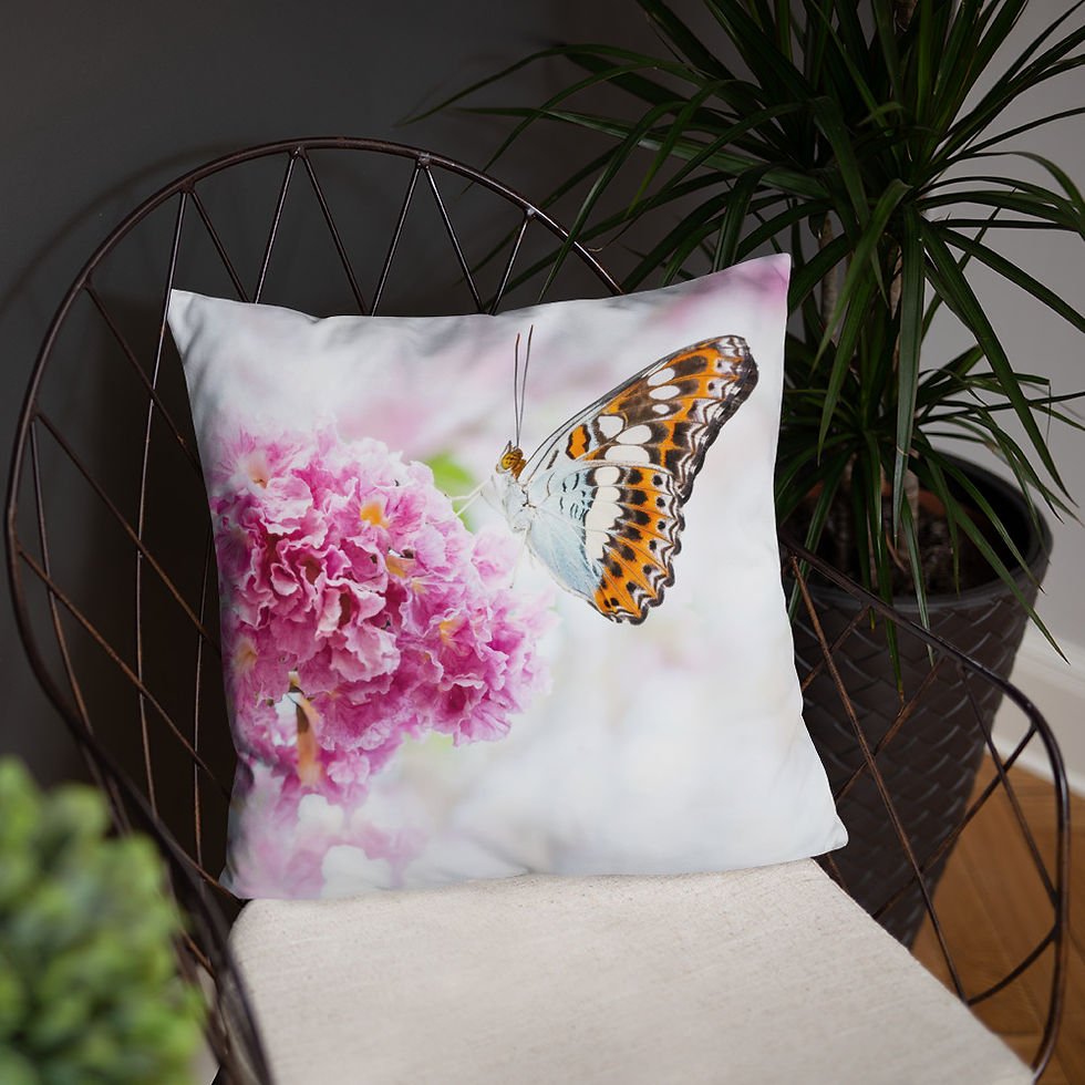 Thumbnail: Decorative Butterfly Tabebuia Pillow