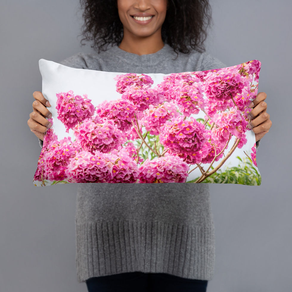 Thumbnail: Decorative Purple Cluster Tabebuia Pillow