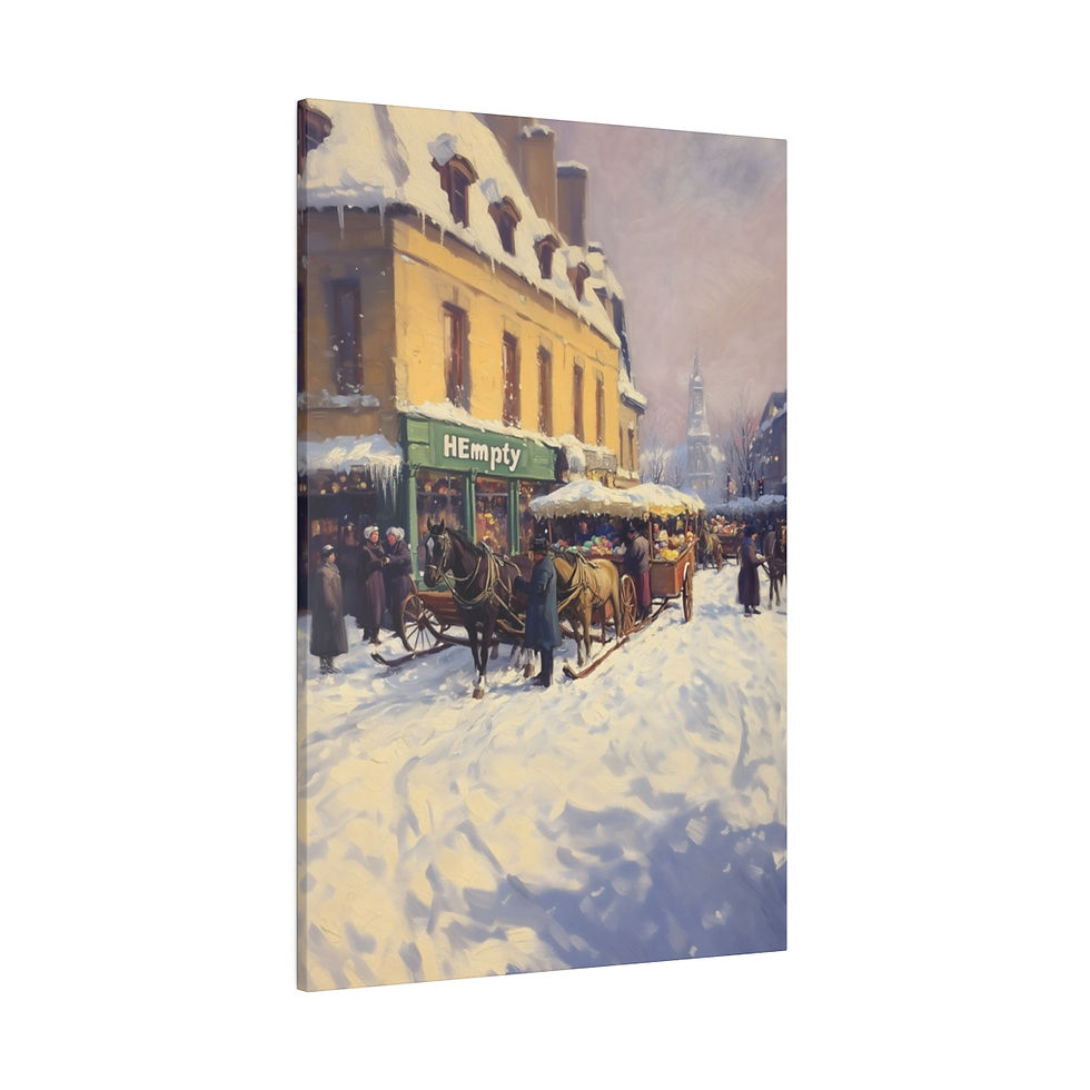 Thumbnail: Old timely market 3 Matte Canvas, Stretched, 0.75"