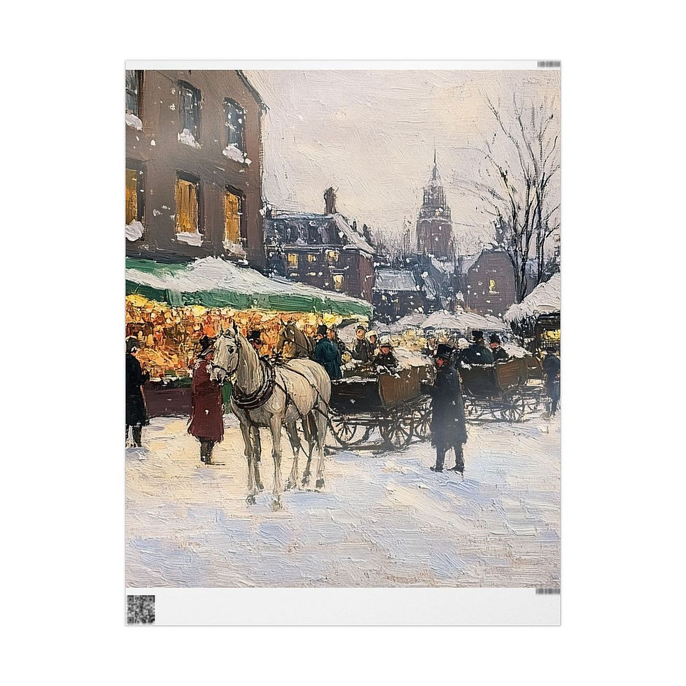 Thumbnail: Old timely market 4 Wrapping Papers
