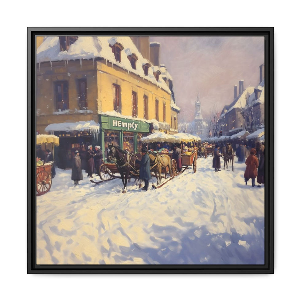 Thumbnail: Old timely market 3 Matte Canvas, Framed (Multi-color)