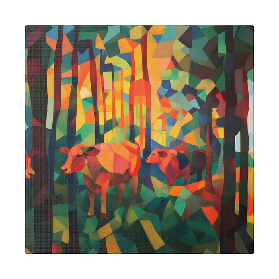 Thumbnail: Cow 2 Matte Canvas, Stretched, 0.75"