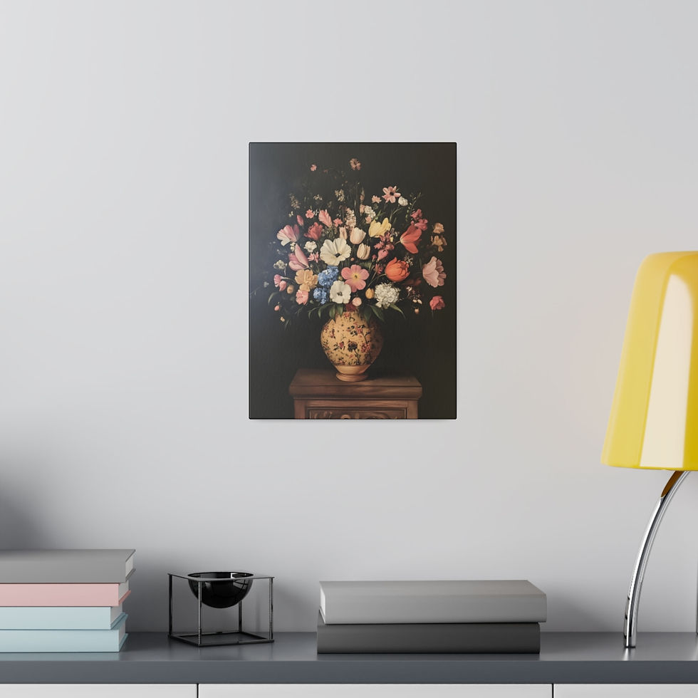 Thumbnail: A large Vase of flower 3 Matte Canvas, Stretched, 0.75"