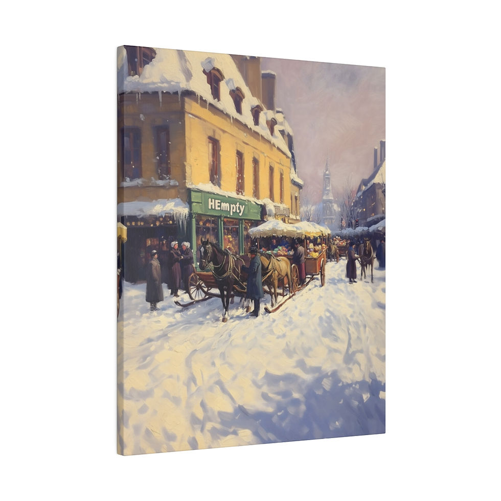 Thumbnail: Old timely market 3 Matte Canvas, Stretched, 0.75"