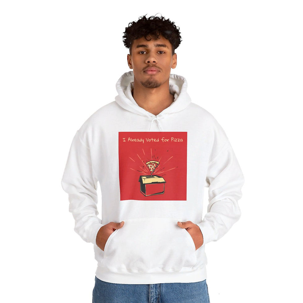 Thumbnail: I Already Voted for Pizza Unisex Heavy Blend™ Hooded Sweatshirt