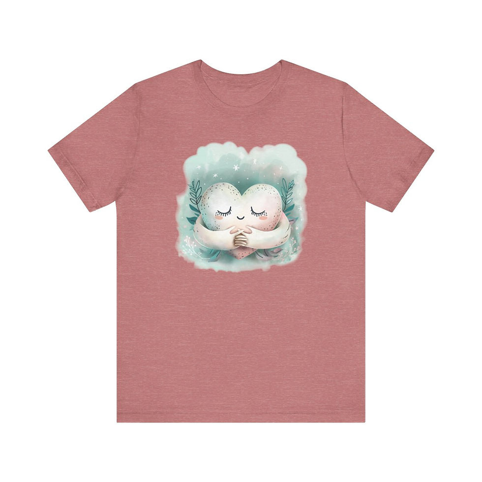 Thumbnail: Hugging Heart Unisex Jersey Short Sleeve Tee