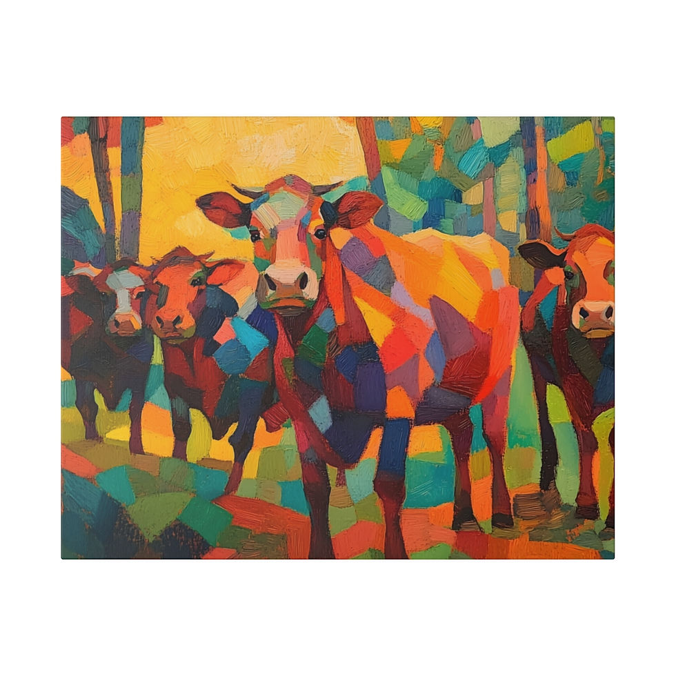 Thumbnail: Cow Matte Canvas, Stretched, 0.75"