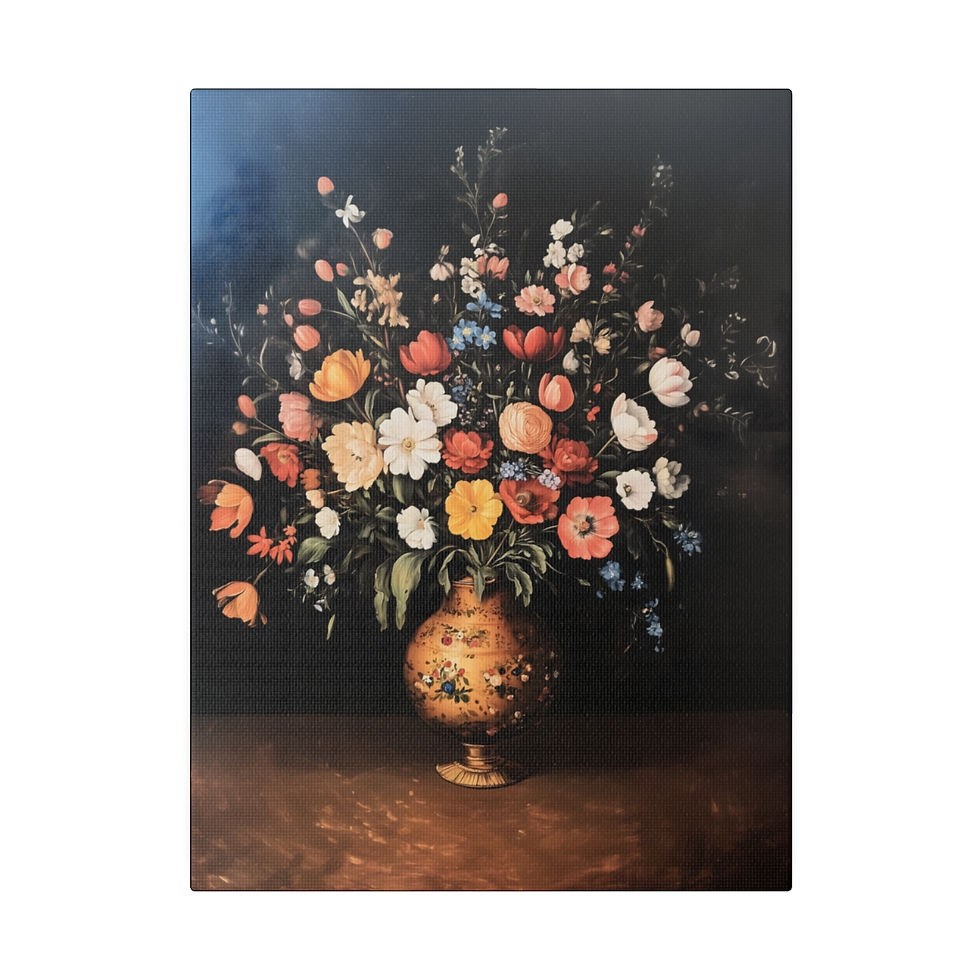 Thumbnail: A large Vase of flower 1 Matte Canvas, Stretched, 0.75"
