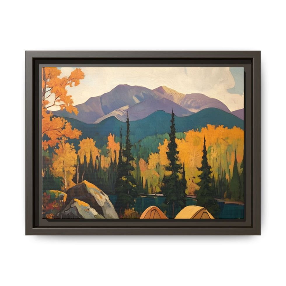 Thumbnail: Autumn Matte Canvas, Framed (Multi-color)