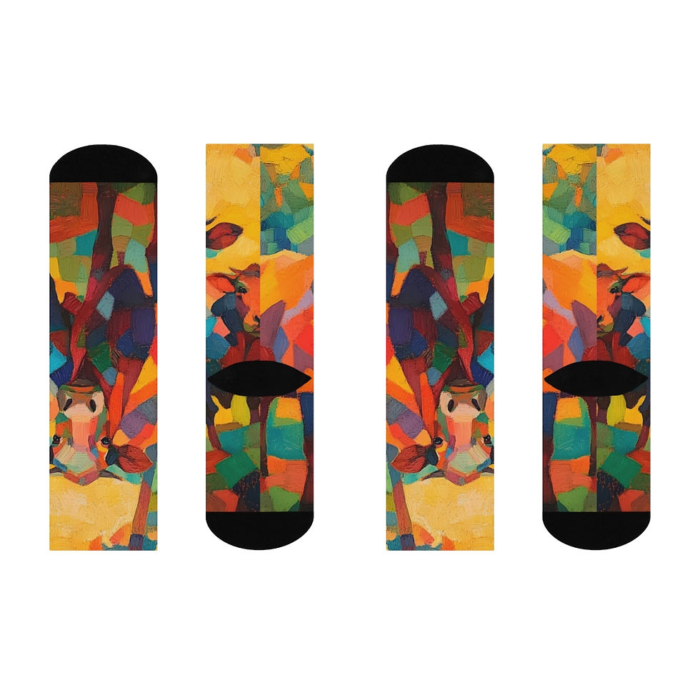 Thumbnail: Cow Cushioned Crew Socks