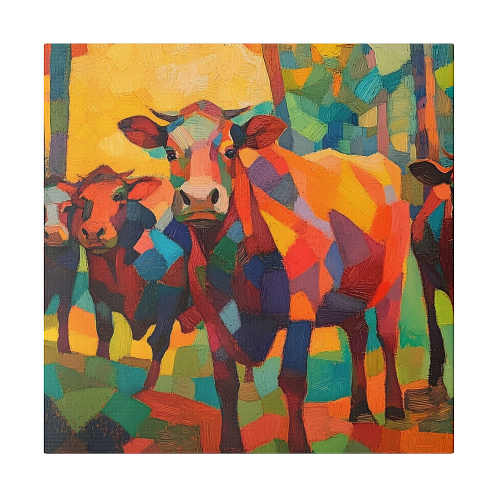 Thumbnail: Cow Matte Canvas, Stretched, 0.75"