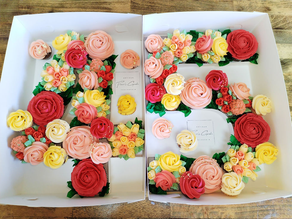 Chiffre anniversaire à Toulouse par flower's Cupcake
