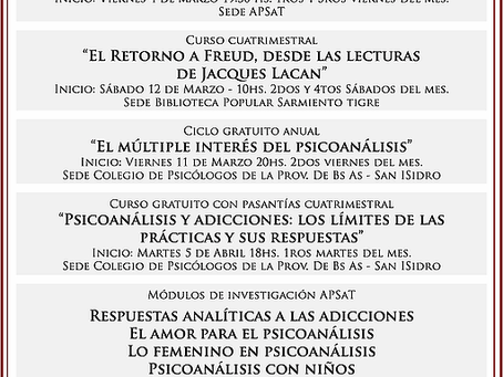 Cursos, Seminarios y Módulos de Investigación 2016