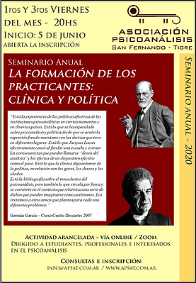 Seminario Anual: "La formación de los practicantes: clínica y política"