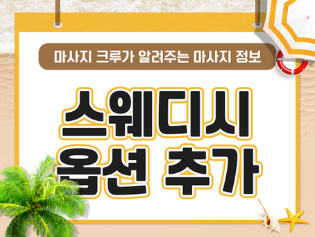 스웨디시 옵션 추가 어떤 것들이 있을까?