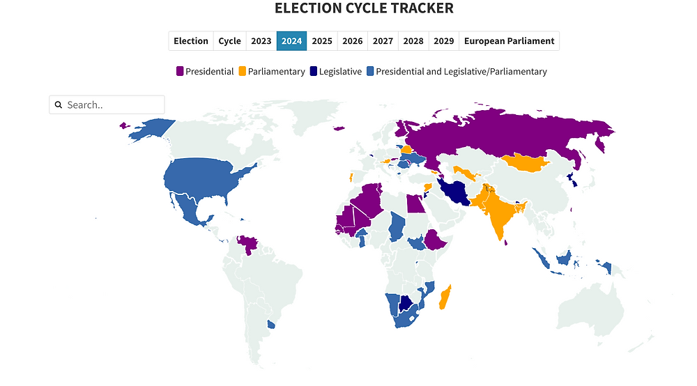 World. Vote Map The Year of Global Election