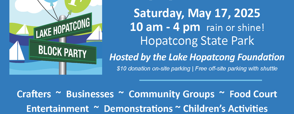 Lake Hopatcong Block Party flyer