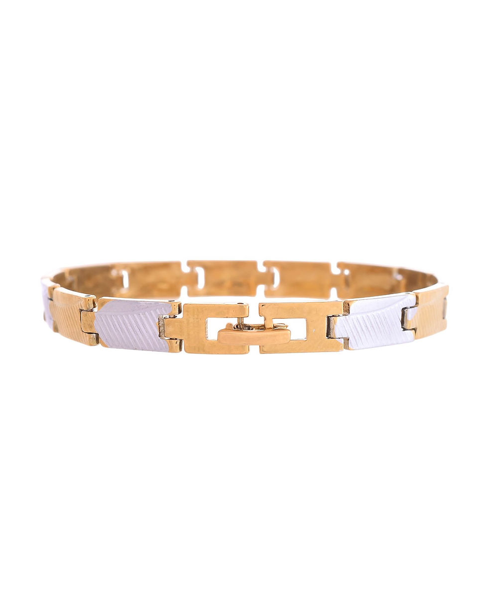 Thumbnail: Dual Toned Alloy Bracelet For Men